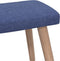 vidaXL Relaxstoel met voetenbank stof blauw