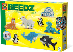 SES Beedz - Pool Dieren - pinguïns, ijsberen en walrussen - 2100 strijkkralen met legbord - PVC vrij