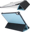 Selencia Tablet Hoes Geschikt voor iPad Air 5 (2022) /iPad Air 11 inch (2024) M2 / iPad Air 4 (2020) - Selencia Nuria Vegan Lederen Trifold Bookcase - Blauw