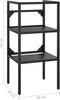 vidaXL Wastafelframe - 40x38x83 cm - gepoedercoat ijzer - zwart
