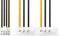 Nedis Interne Voedingskabel - EPS 8-Pins Male - 2x Molex Male - Verguld - 0.15 m - Rond - PVC - Geel / Zwart - Envelop