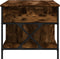 vidaXL - Salontafel - 100x55x50 - cm - bewerkt - hout - en - metaal - gerookt - eiken