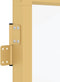 vidaXL - Binnendeur - smal - 102,5x201,5 - cm - gehard - glas - en - aluminium - goud