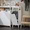 SoBuy BZR122-W - Badkamerkast - Lage Kast met Wasmand - Wit
