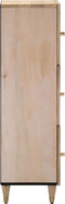 vidaXL - Hoge - kast - 40x33x110 - cm - massief - mangohout