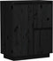 vidaXL - Dressoir - 60x34x75 - cm - massief - grenenhout - zwart