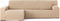 Hoes voor chaise longue met lange armleuning links Eysa TROYA Beige 170 x 110 x 310 cm