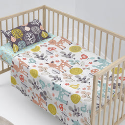 Happy Friday Sheet set 2 pieces Woodland 100x130 cm (Cot) Multicolor