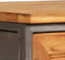 vidaXL - Nachtkastje - 40x30x50 - cm - gerecycled - teakhout - en - staal