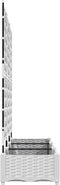 vidaXL - Tuinbak - met - Klimrek - - - 3 - stuks - - - Wit - - - 120x40x125,5 - cm