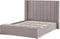 NOYERS - Bed met opbergruimte - Grijs - 140 x 200 cm - Fluweel