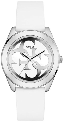 GUESS W0911L1 - Polshorloge - Siliconen band - Wit - 40 mm
