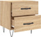 vidaXL - Nachtkastje - 40x35x47,5 - cm - bewerkt - hout - sonoma - eikenkleurig