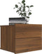 vidaXL - Nachtkastje - 40x30x30 - cm - bewerkt - hout - bruin - eikenkleur