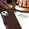 Selencia iPhone 14 Plus - Echt Lederen Bookcase - 3 Pashouders - Bruin