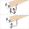 Aluminium trapleuning - rond - 150 cm - Ø 42 mm - beukenhout look - lichtbruin zilver - met wandhouder