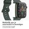 imoshion Siliconen⁺ bandje - Geschikt voor Apple Watch 1, 2, 3, 4, 5, 6, 7, 8, 9, 10 (42 mm), SE - 38/40/41 mm - Donkergroen - S/M