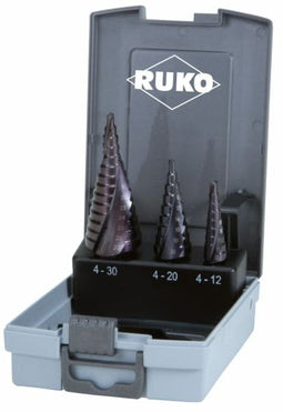 RUKO 101026FRO - Getrapteboorset 3-delig 4 - 12 mm 4 - 20 mm 4 - 30 mm HSS - (1 set)