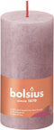 Bolsius Stompkaarsen Shine 8 st rustiek 100x50 mm ash rose