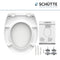 SCHÜTTE WC-Bril 82300 WHITE - Duroplast - Soft Close - Afklikbaar - RVS-Scharnieren - Belastbaar tot 175 kg - Gelakt - Wit