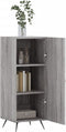 vidaXL - Dressoir - 34,5x34x90 - cm - bewerkt - hout - grijs - sonoma - eikenkleurig