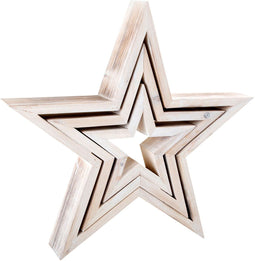 Small Foot - Houten Decoratieve Sterren - Set van 3 - Wit