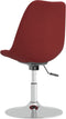 vidaXL - Eetkamerstoelen - draaibaar - 4 - st - stof - wijnrood
