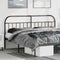 vidaXL - Hoofdbord - metaal - zwart - 180 - cm