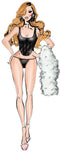 Ondergoed Set Bombshell Boudoir Zwart (S)
