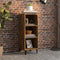 vidaXL - Dressoir - 34,5x32,5x90 - cm - bewerkt - hout - gerookt - eikenkleurig
