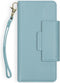 Selencia Hoesje Geschikt voor Samsung Galaxy S21 Hoesje Met Pasjeshouder - Selencia Surya 2-in-1 Uitneembare Vegan Lederen Bookcase - Blauw