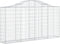 vidaXL - Schanskorven - 8 - st - gewelfd - 200x30x100/120 - cm - ijzer
