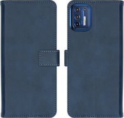 iMoshion Hoesje Geschikt voor Motorola Moto G9 Plus Hoesje Met Pasjeshouder - iMoshion Luxe Bookcase - Donkerblauw