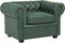 Fauteuil CHESTERFIELD Kunstleer Groen