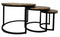 Hsm Collection District - 3-delige salontafelset - Mangohout bruin/zwart - Ø35 Ø51 Ø67 cm