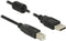 Delock 84899 - USB 2.0 kabel - 5 m male A > male B - Zwart
