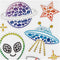 Diamond Stickers - Ruimte Thema - Zelfklevende Glitter Stickers - Strass Knutselstickers - Luxe Decoratie Stickers - Feestelijke Plakdiamant Stickers - 10x16 cm - 1 Vel