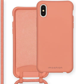 imoshion Hoesje Geschikt voor iPhone Xs / X Hoesje Met Koord - imoshion Color Backcover met afneembaar koord - oranje