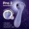 Satisfyer, vibrator, drukgolfvibrator, 'Pro 2 Generation 3 Connect App', 16,5 cm, Liquid Air-technologie, incl. extra opzetstuk, 2 apart regelbare motoren, app-gestuurd