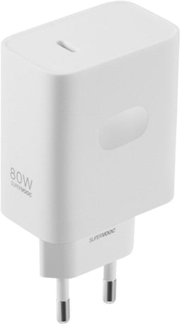 OnePlus SuperVooc GaN 80W - USB-C Adapter - Fast Charge - Wit