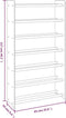 vidaXL - Schoenenrek - 65x24x117 - cm - bewerkt - hout - grijs