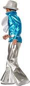 dressforfun Disco Boy 140 - verkleedkostuum - glanzend blauw en zilver (9-10j)