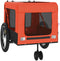 vidaXL - Hondenfietstrailer - oxford - stof - en - ijzer - oranje - en - zwart