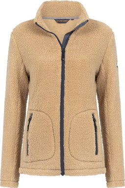 Life Line Lorne Sherpa Fleecejas Dames Beige Maat S