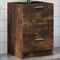 vidaXL - Wastafelkast - 40x37x59 - cm - bewerkt - hout - gerookt - eikenkleurig