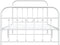 vidaXL - Bedframe - met - hoofd- - en - voeteneinde - metaal - wit - 100x200 - cm