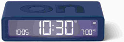 Lexon Flip Classic ON OFF omkeerbare oplaadbare Wekker - Donker Blauw
