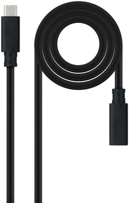 Nanocable 10.01.4501 - USB-C Kabel - 1 m - 20 Gbit/s - Zwart