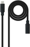 Nanocable 10.01.4501 - USB-C Kabel - 1 m - 20 Gbit/s - Zwart
