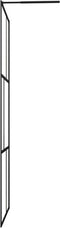 vidaXL - Inloopdouchewand - 100x195 - cm - gehard - glas - zwart